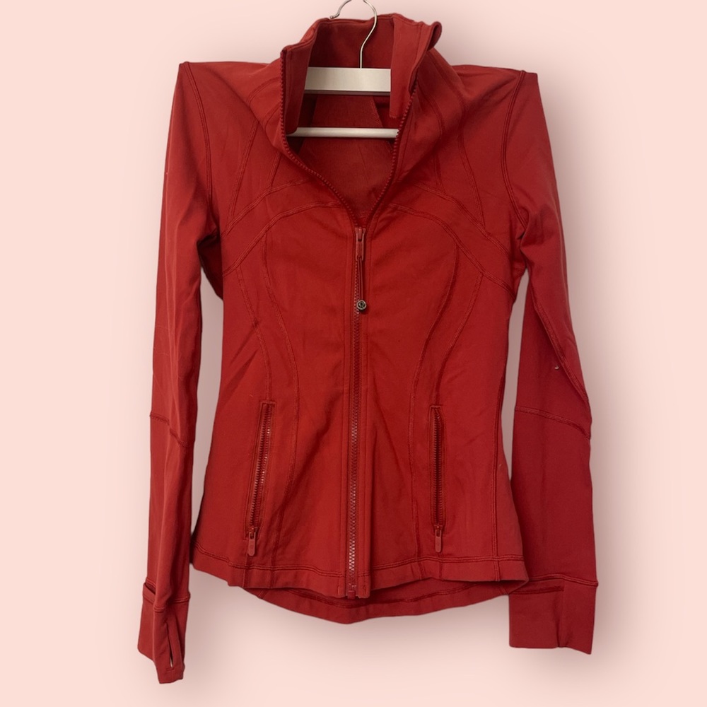 Red Lululemon Full Zip Track Jacket